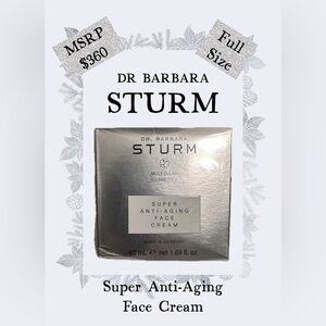 Dr. Barbara Sturm Super Anti-Aging Face Cream- 1.7oz, NIB